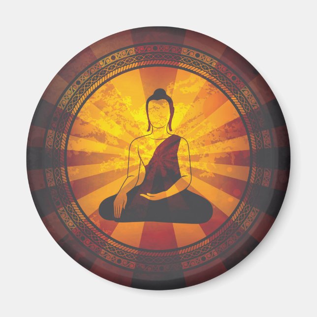 Vintage Buddha Magnet (Front)