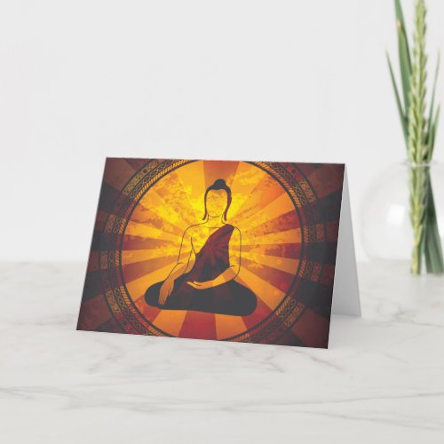 Vintage Buddha Print Card