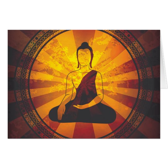 Vintage Buddha Print Card
