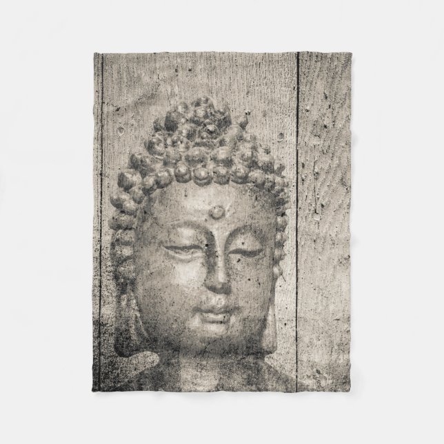Vintage Buddha Yoga Faith Fleece Blanket (Front)