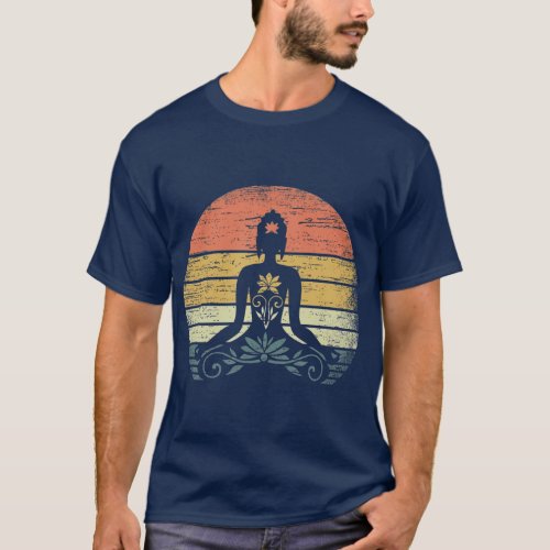 Vintage Buddha Yoga Retro Meditation Chakra Gift T_Shirt