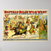 VINTAGE Buffalo Bill POSTER (repro)