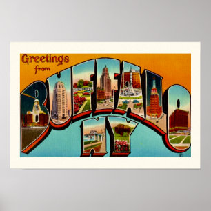 Vintage Buffalo New York Postcard Print