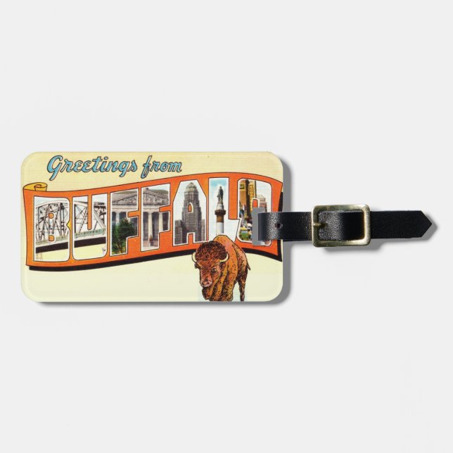 Vintage Buffalo NY Postcard Luggage Tag (Front Horizontal)