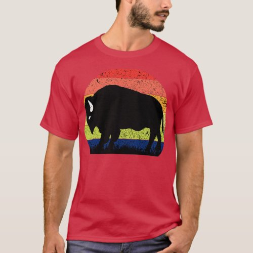 Vintage Buffalo Sunset Lucky Slot Machine and Casi T_Shirt