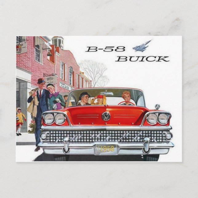 Vintage Buick Ad Postcard (Front)