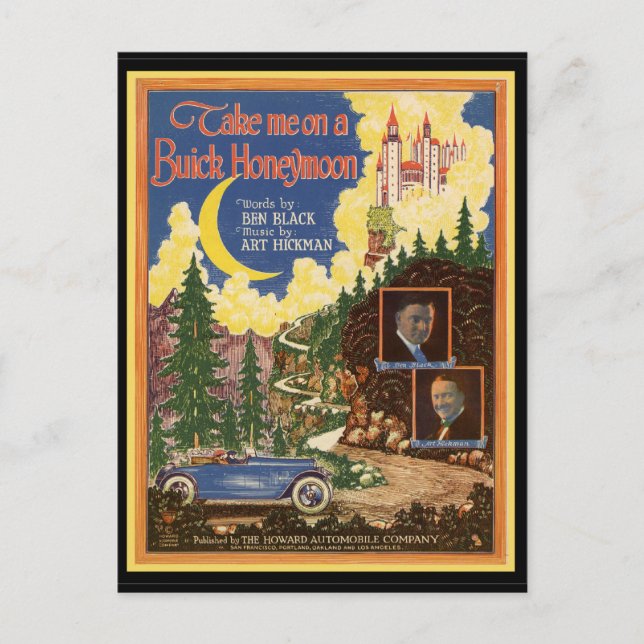 Vintage Buick Car Postcard (Front)