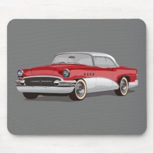 Vintage Buick on Gray Mouse Pad