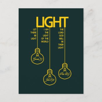 Vintage Bulbs Biblical Light Postcard by Seeing_Scripture at Zazzle