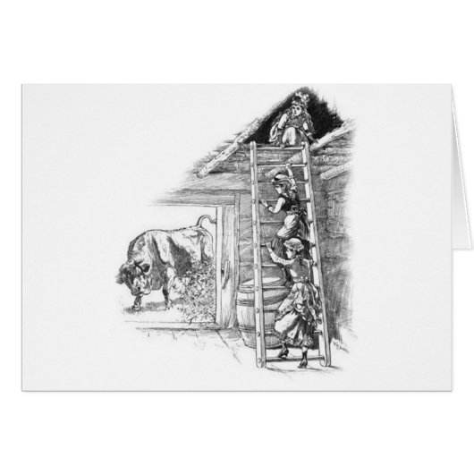 Vintage Bull in Barn Cards (Front Horizontal)