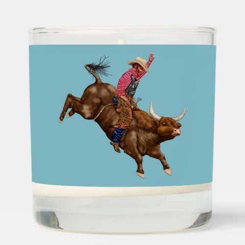 Vintage bull riding cowboy scented candle