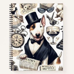 Vintage Bull Terrier Pattern Notebook