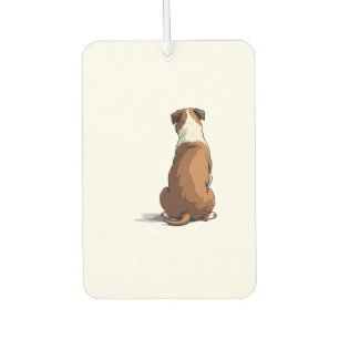 Vintage Bulldog Rear View Illustration Dog Lover G Air Freshener