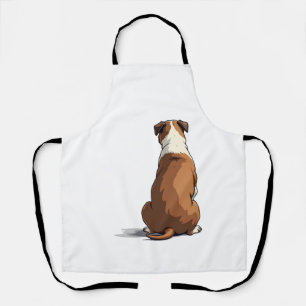 Vintage Bulldog Rear View Illustration Dog Lover G Apron