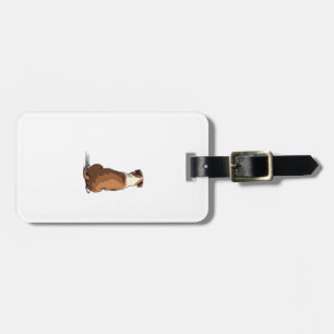 Vintage Bulldog Rear View Illustration Dog Lover G Luggage Tag
