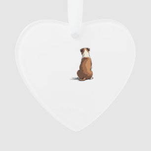 Vintage Bulldog Rear View Illustration Dog Lover G Ornament