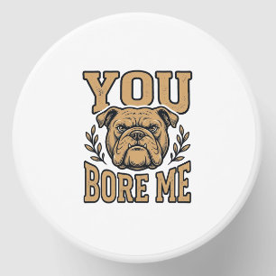 Vintage Bulldog You Bore Me Funny Dog Design_1 Mini Candle Favors