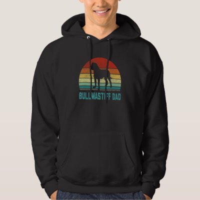 Vintage Bullmastiff Dad  Dog Hoodie