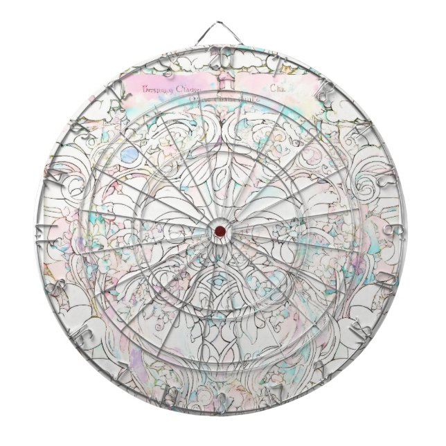 Vintage Bullseye Dartboard" "Modern Geometric Dart Dart Board (Front)