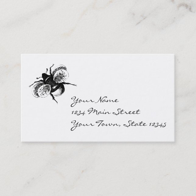 Vintage Bumblebee Business Card (Front)