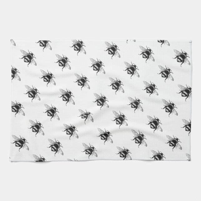 Vintage BumbleBee Towel (Horizontal)