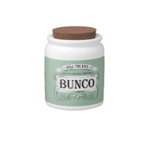 Vintage Bunco Design Candy Jar