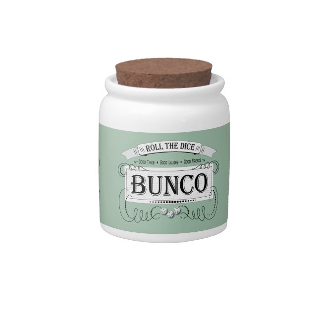 Vintage Bunco Design Candy Jar (Front)