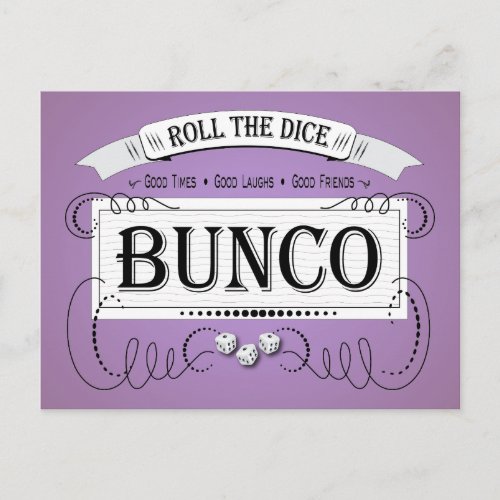 Vintage Bunco Design Postcard