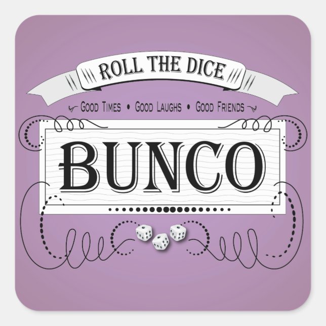 Vintage Bunco Design Square Sticker (Front)