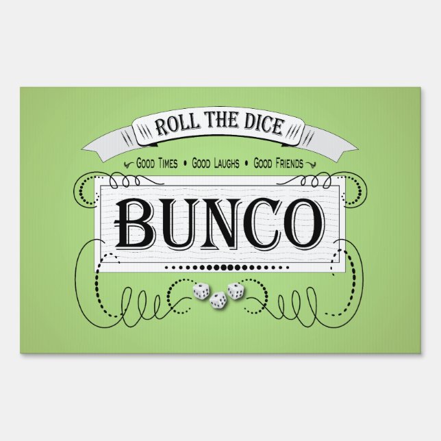 Vintage Bunco Design Yard Sign (Front)