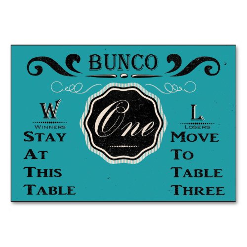 Vintage Bunco Table Card _ 1