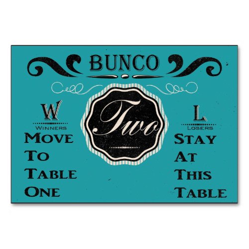 Vintage Bunco Table Card _ 2