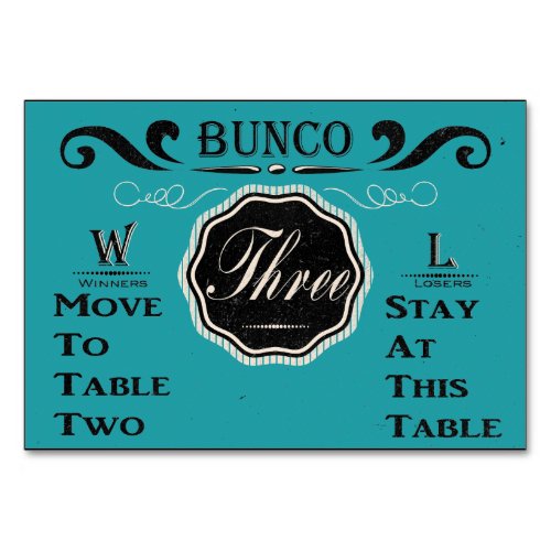 Vintage Bunco Table Card _ 3