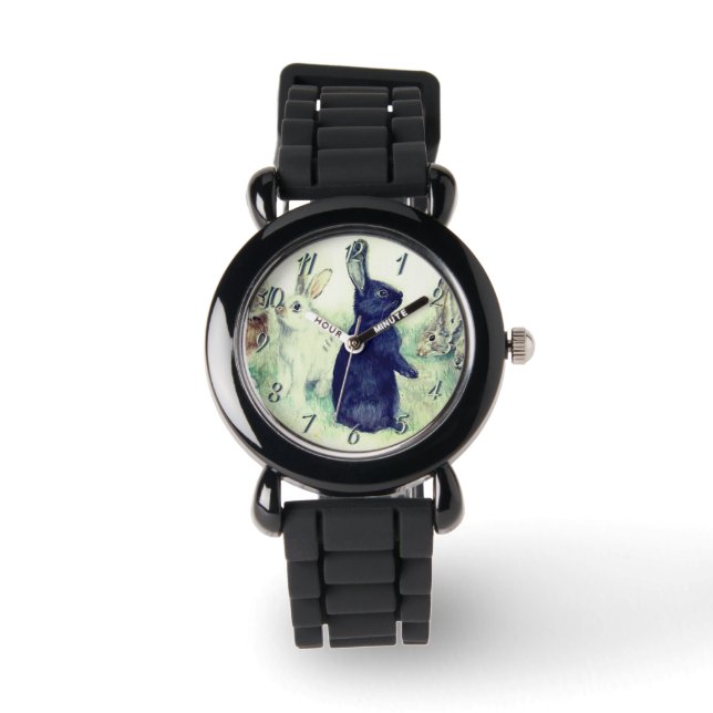 Vintage bunnies, happy easter   watch (Front)