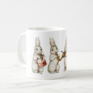 Vintage Bunnies Illustration Coffee Mug