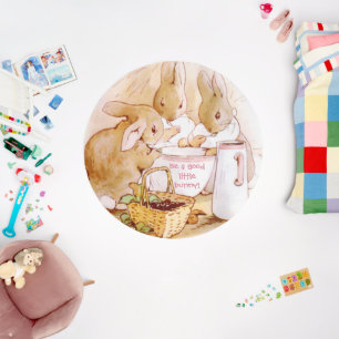 Vintage Bunnies Nursery Rug