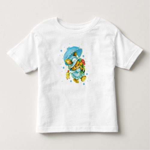 Vintage Bunny and Chick Easter Gift Toddler T_shirt