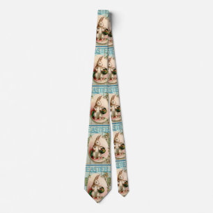 Vintage Bunny And Easter Egg Neck Tie
