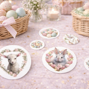 Vintage Bunny and Lamb Easter Spring  Confetti