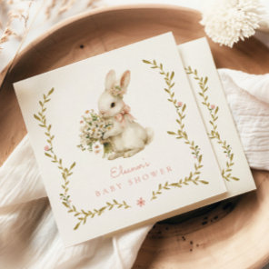 Vintage Bunny Baby Shower Napkins