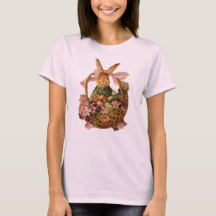Vintage Bunny Basket Easter Shirt