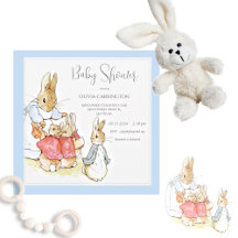 Vintage Bunny Blue Boy Baby Shower