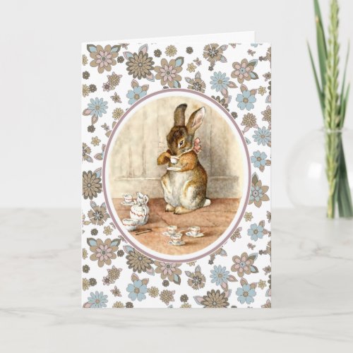 Vintage Bunny Custom Easter Greeting Cards