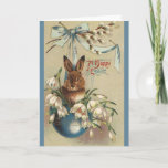 Vintage Bunny Easter Greeting Card at Zazzle