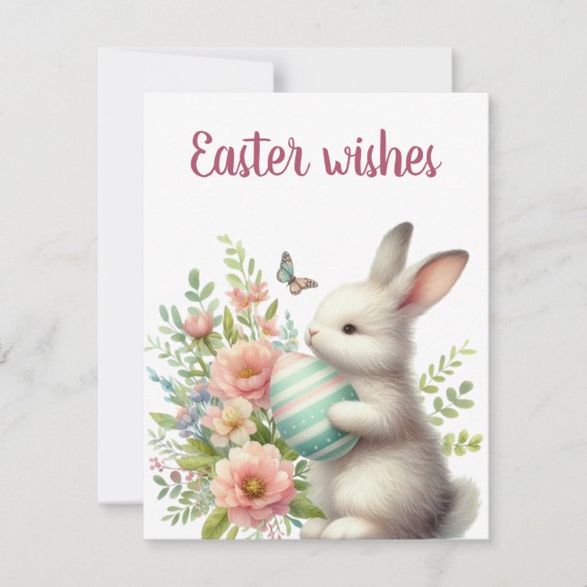 Vintage Bunny. Easter Holiday Card (Front)