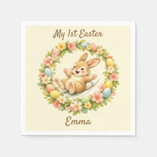 Vintage Bunny My First Easter Napkins