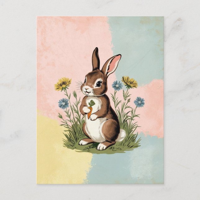 Vintage Bunny – Nostalgic Easter Card (Front)
