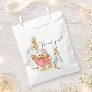 Vintage Bunny Rabbit Baby Shower Favor Bag