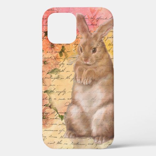 Vintage Bunny Rabbit Collage iPhone 12 Pro Case