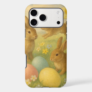 Vintage Bunny/Rabbit Easter Egg/Spring iPhone 17 Pro Max Case